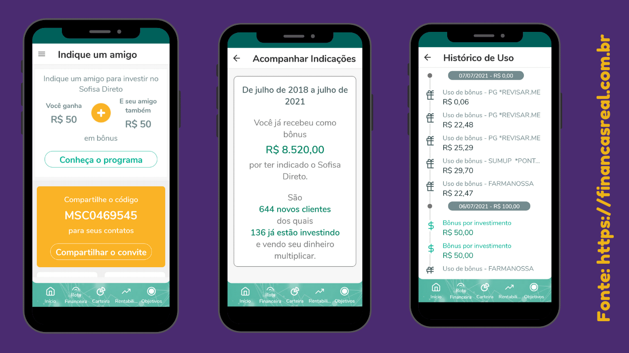 Indique e ganhe Sofisa direto como funciona Finanças Real