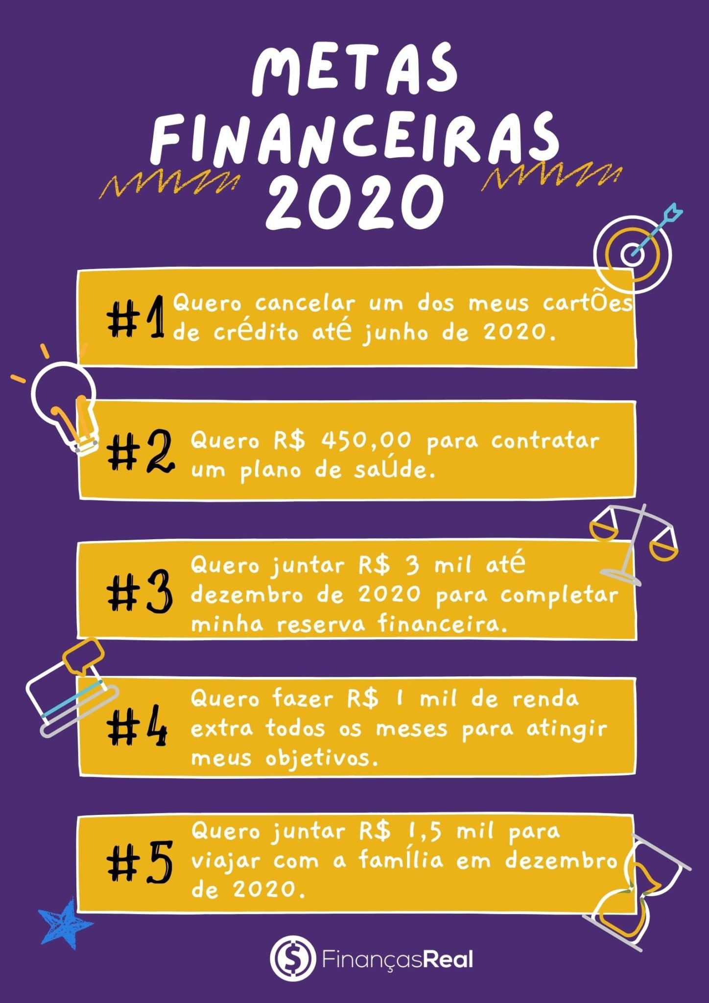 Minhas Metas Financeiras Em 2020 Finanças Real 4966